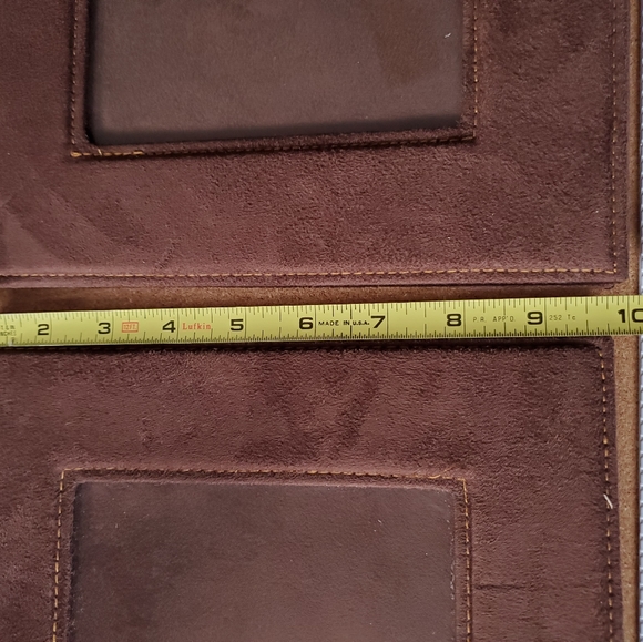 Set 2 serengeti brown faux suede picture frames - Picture 4 of 5